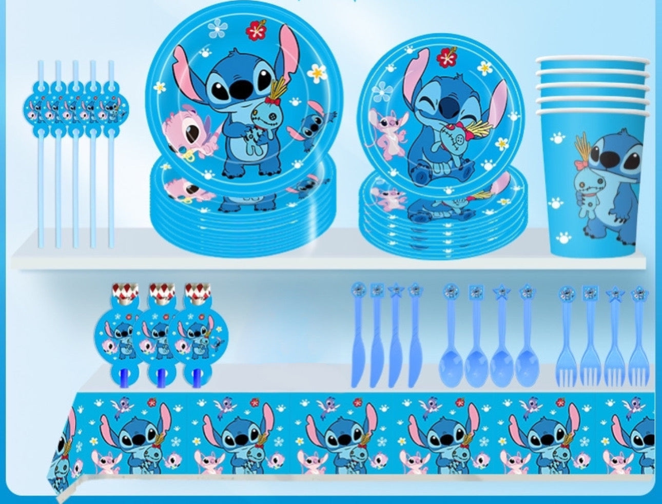 Πολύχρωμα διακοσμητικά Stitch Party ιδανικά για μια διασκεδαστική και ζωντανή γιορτή stitch party