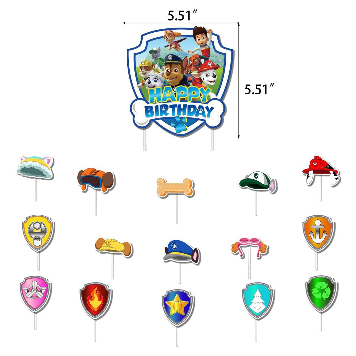 Paw Patrol blue Birthday Party Decorations – Complete Decoration Set.