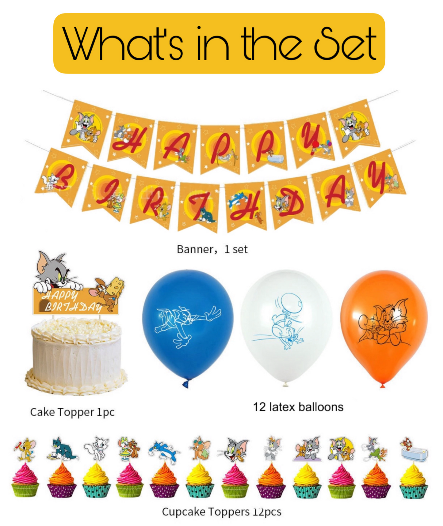 Tom & Jerry Birthday party set.