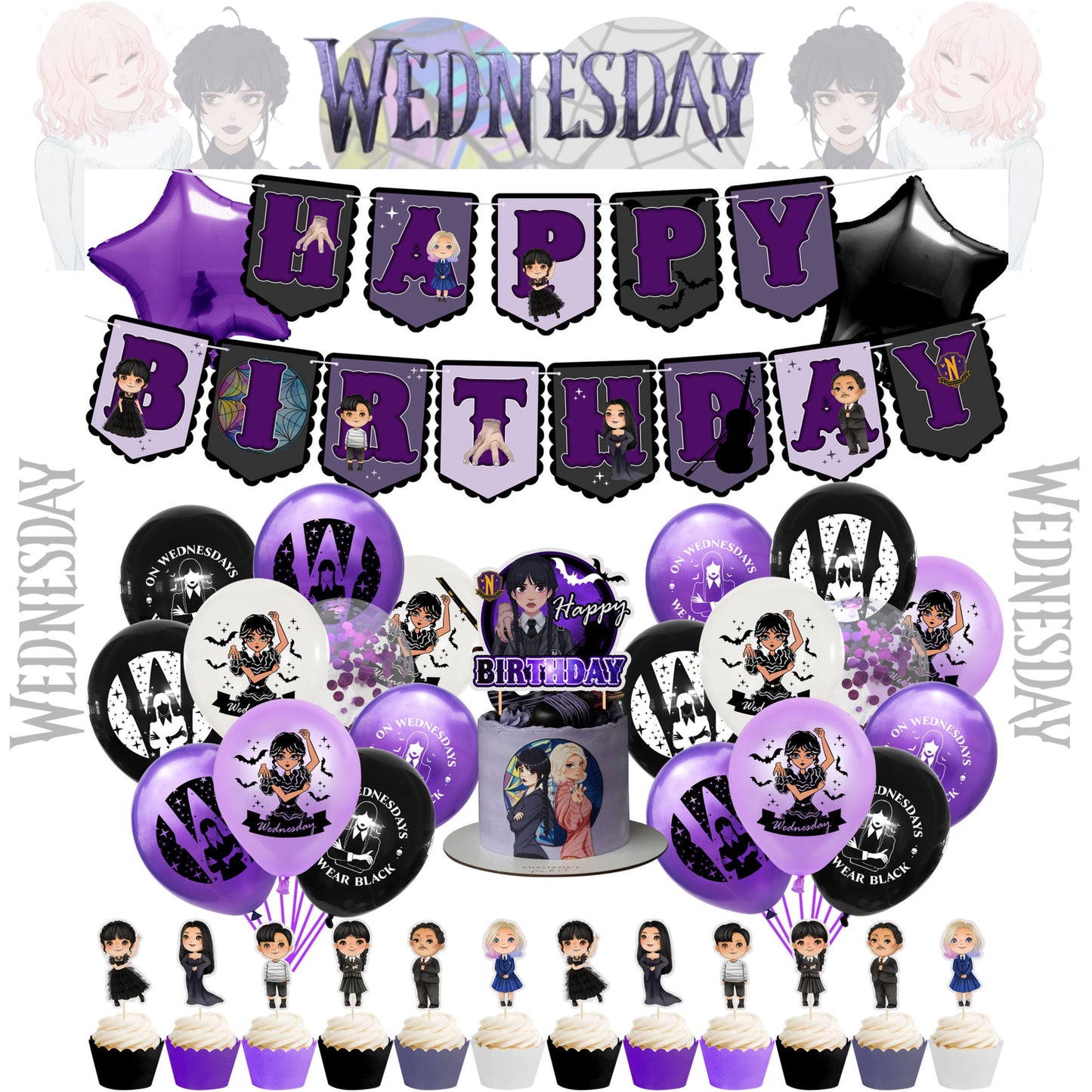 Wednesday Birthday party set.