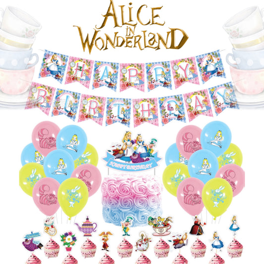 Alice in Wonderland Birthday Party Decorations – Complete Decoration Set.