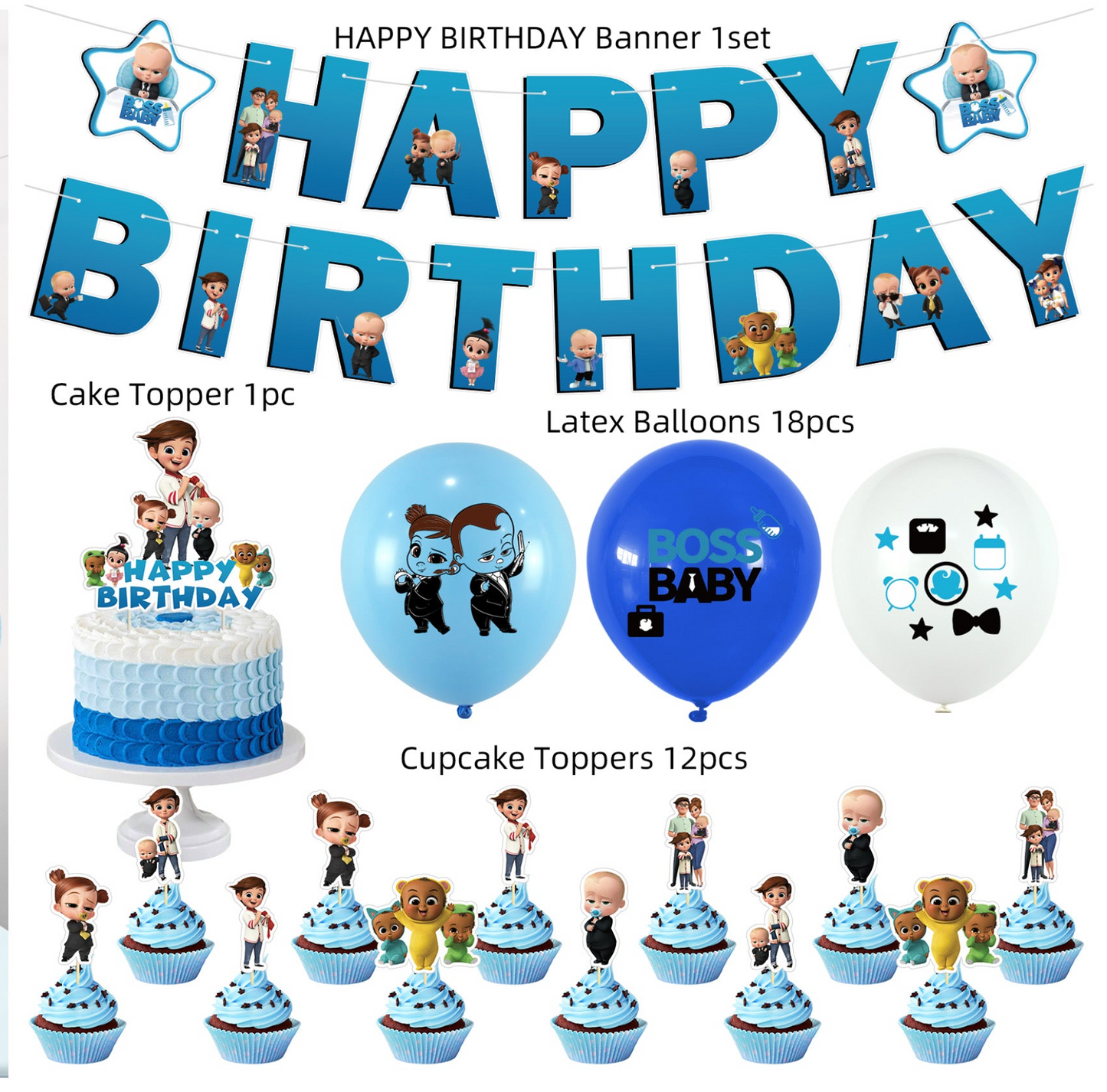 Baby Boss Birthday Party Decorations – Complete Decoration Set.
