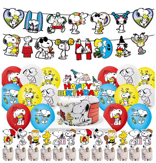 Snoopy Birthday Party Decorations – Complete Decoration Set.