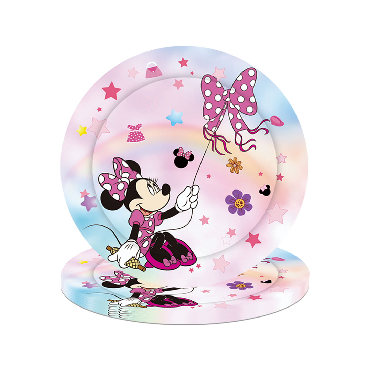 Minnie pink pastel party decorations set-table decor.