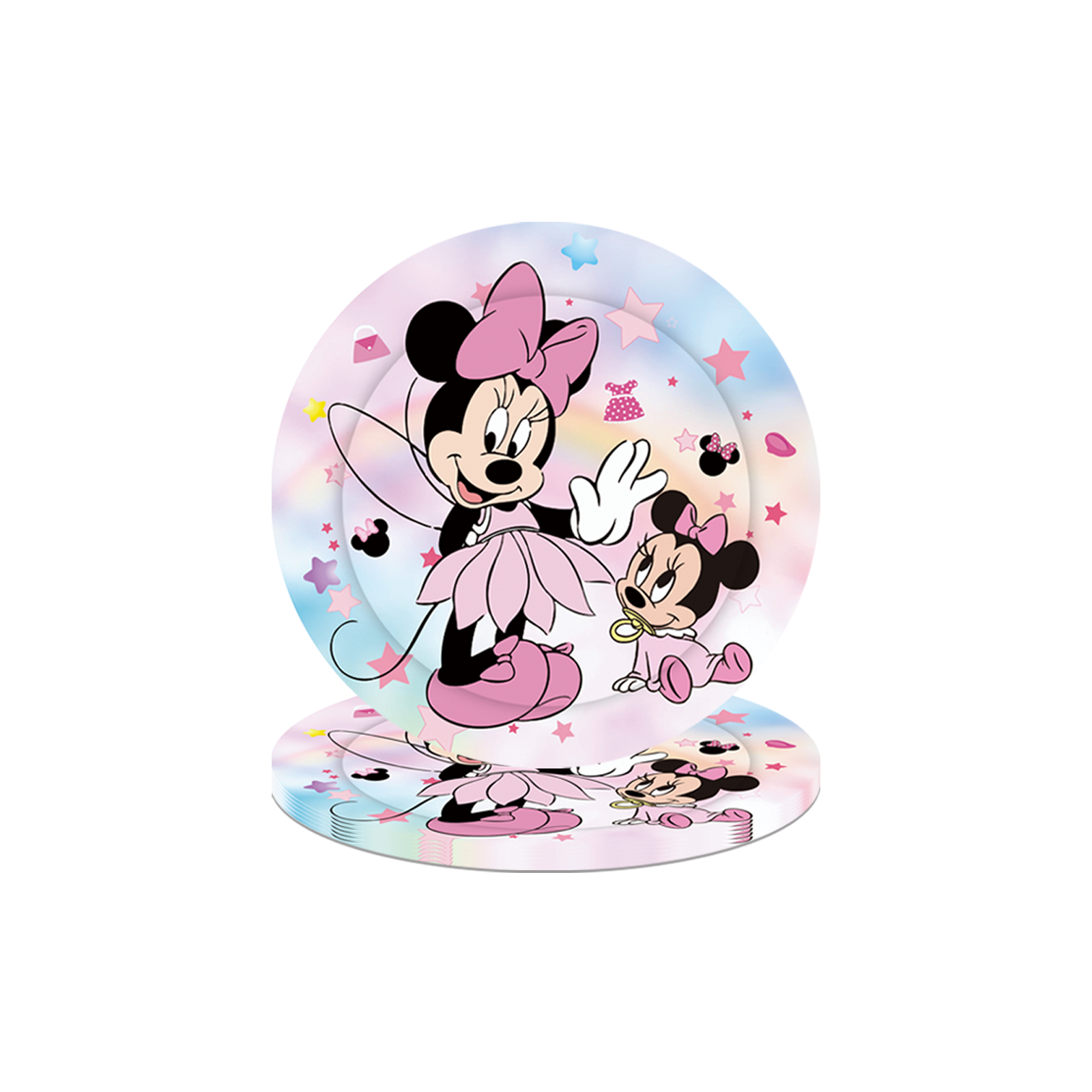 Minnie pink pastel party decorations set-table decor.