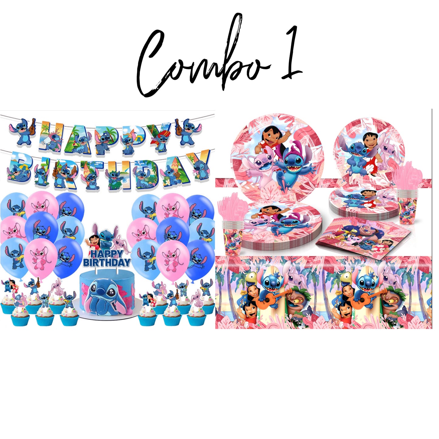 Stitch Tropical party decorations set-table decor.