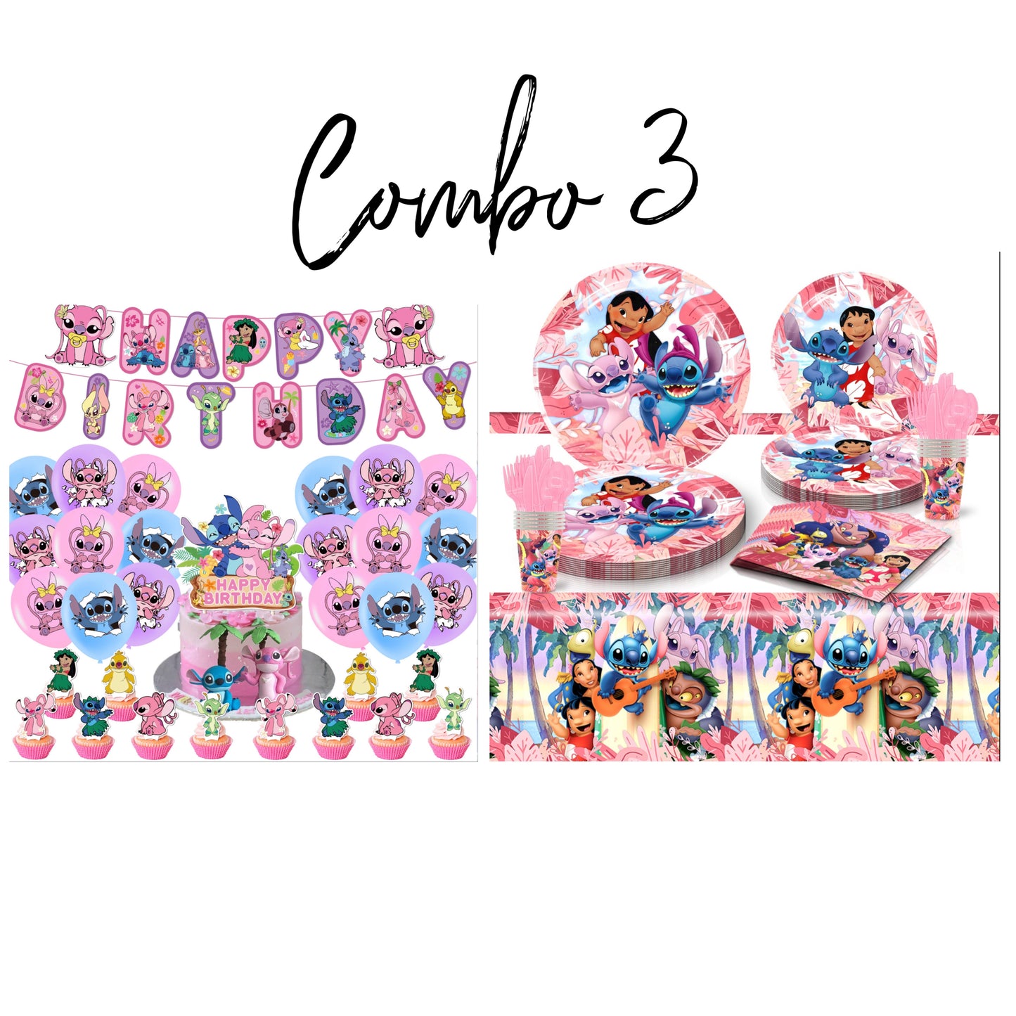 Stitch Tropical party decorations set-table decor.