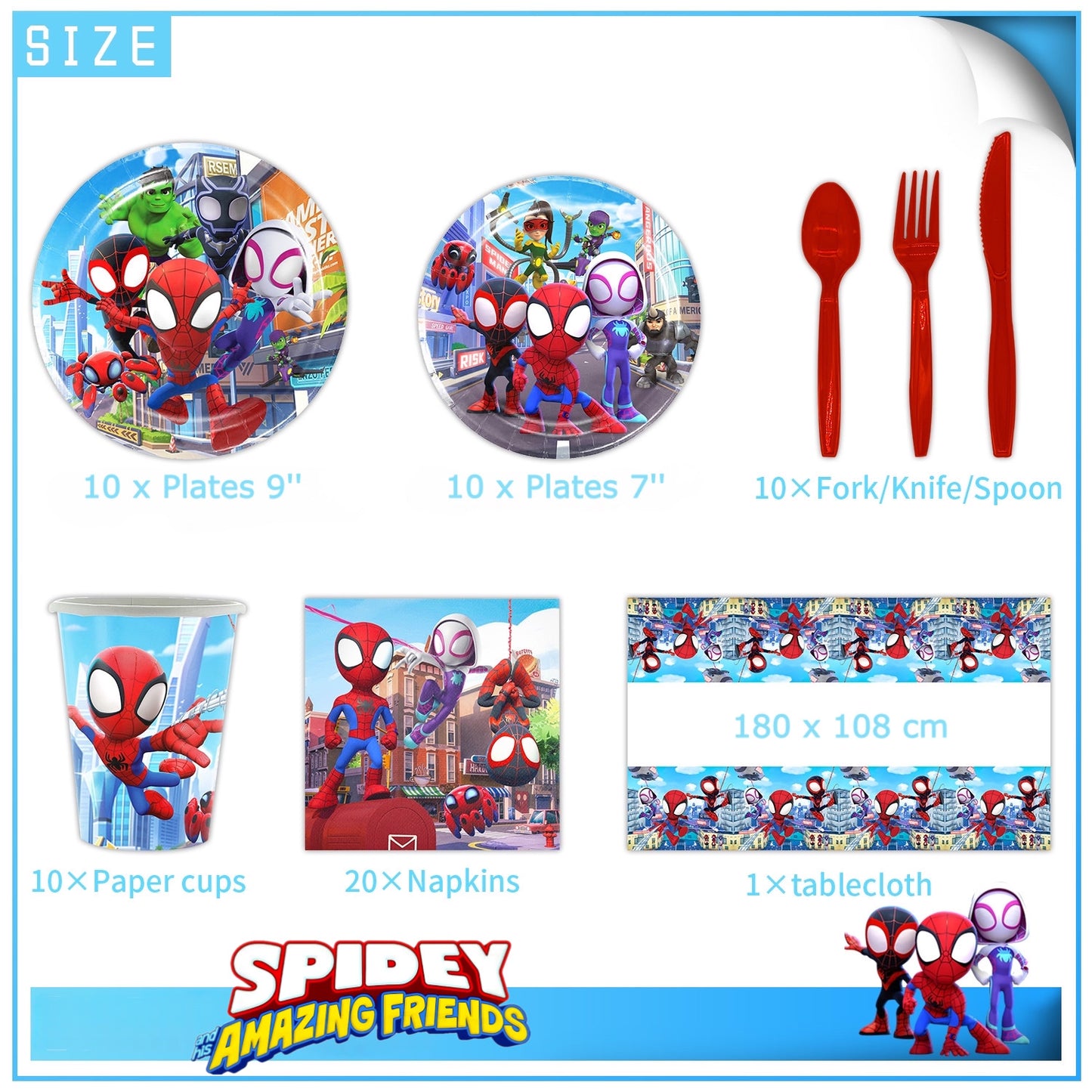 Spidey party decorations set-table decor.