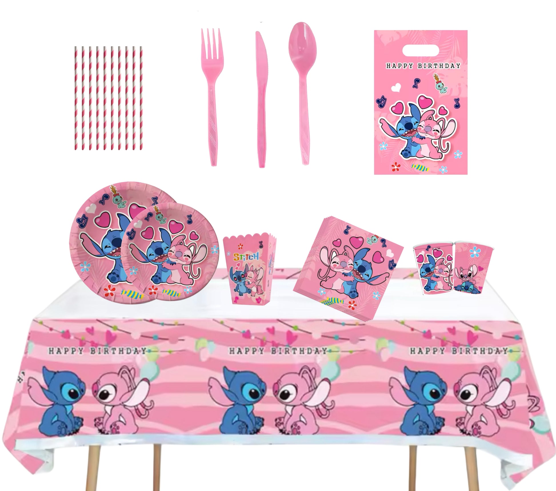 Stitch Party Supplies | Complete Decoration Set for 10 or 20 Guests.