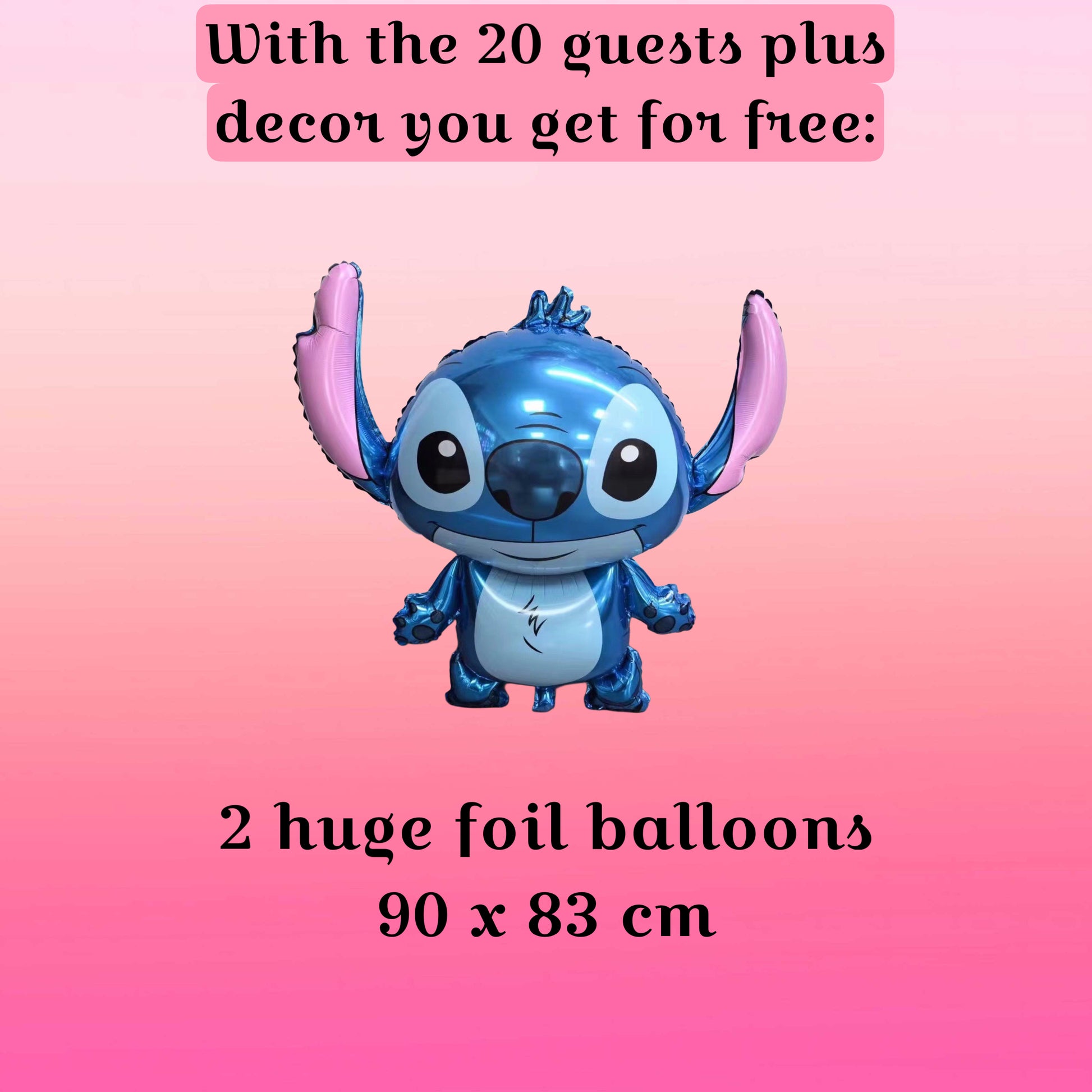 Stitch Party Supplies | Complete Decoration Set for 10 or 20 Guests.