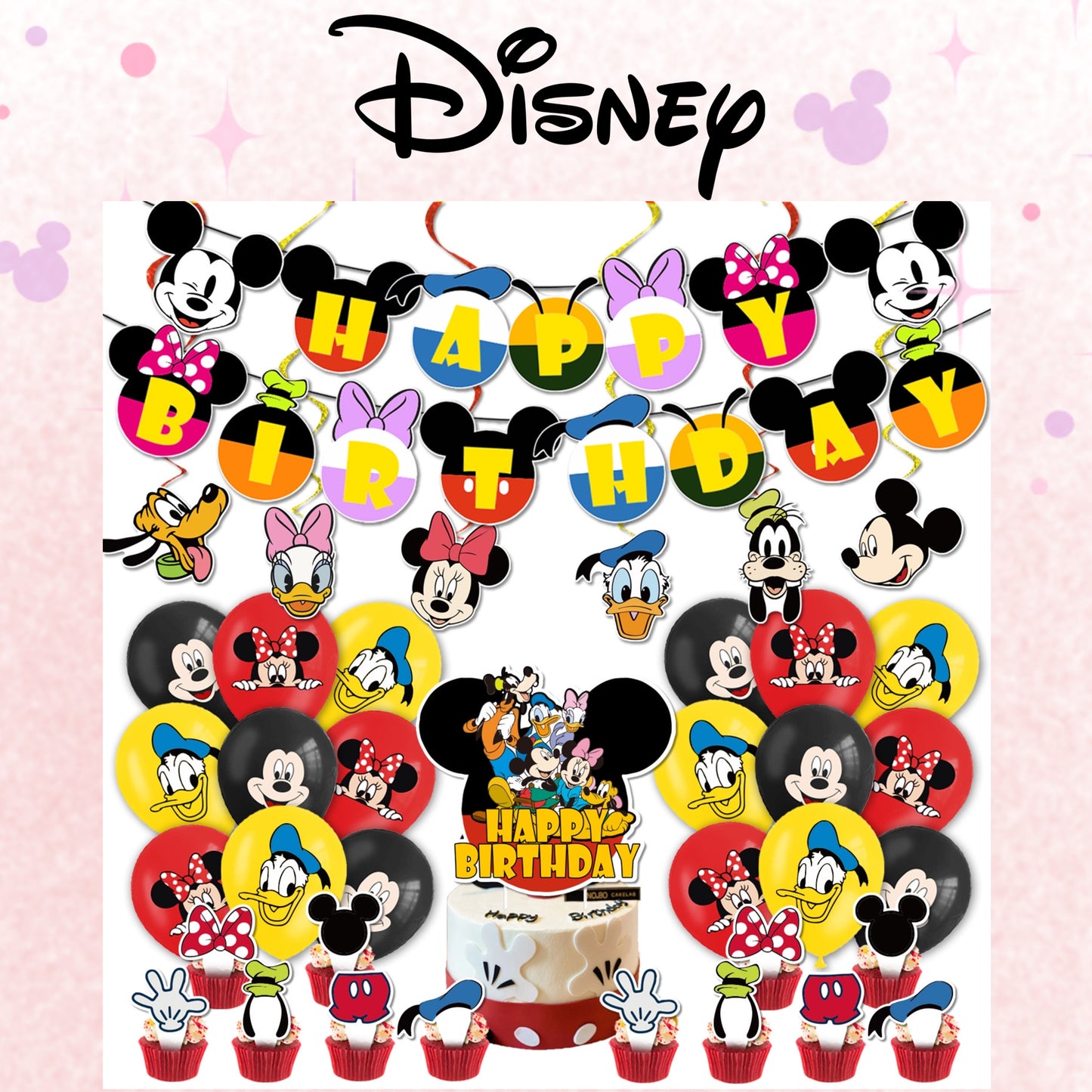 Mickey Mouse party decorations set-table decor.