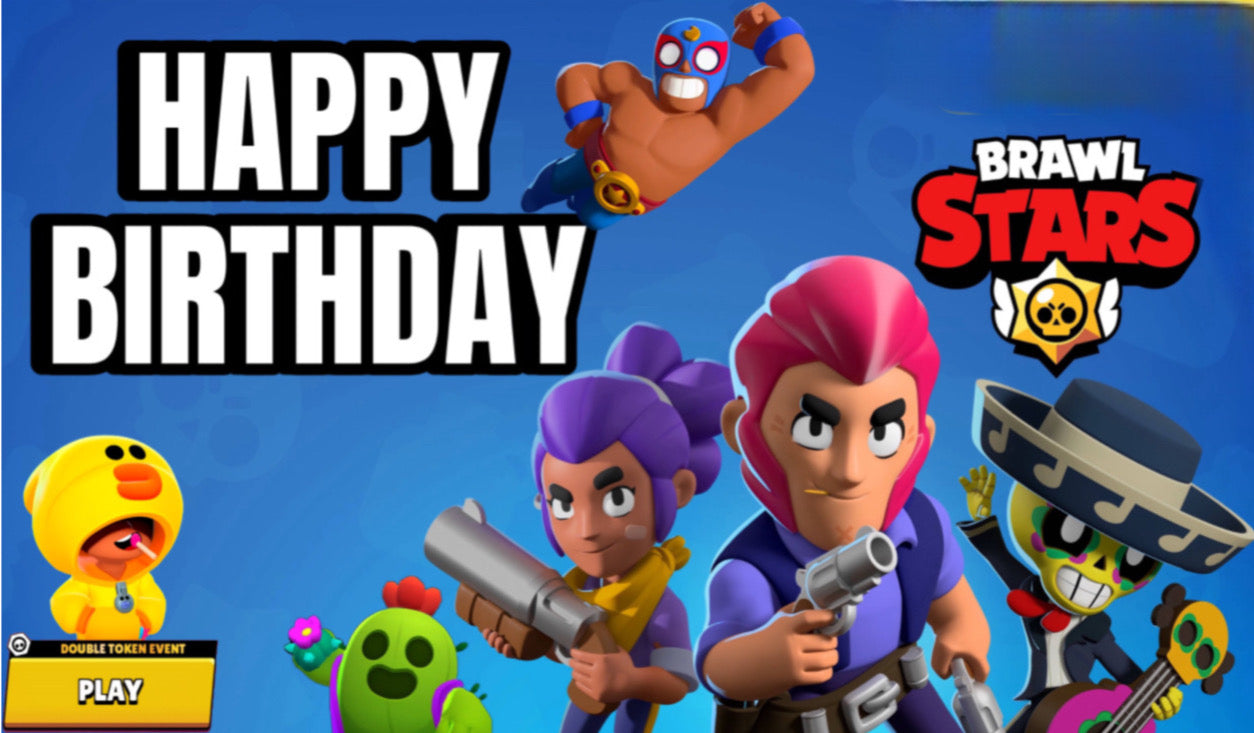 Brawl Stars Birthday Party Decorations (Style A) – Complete Decoration Set.
