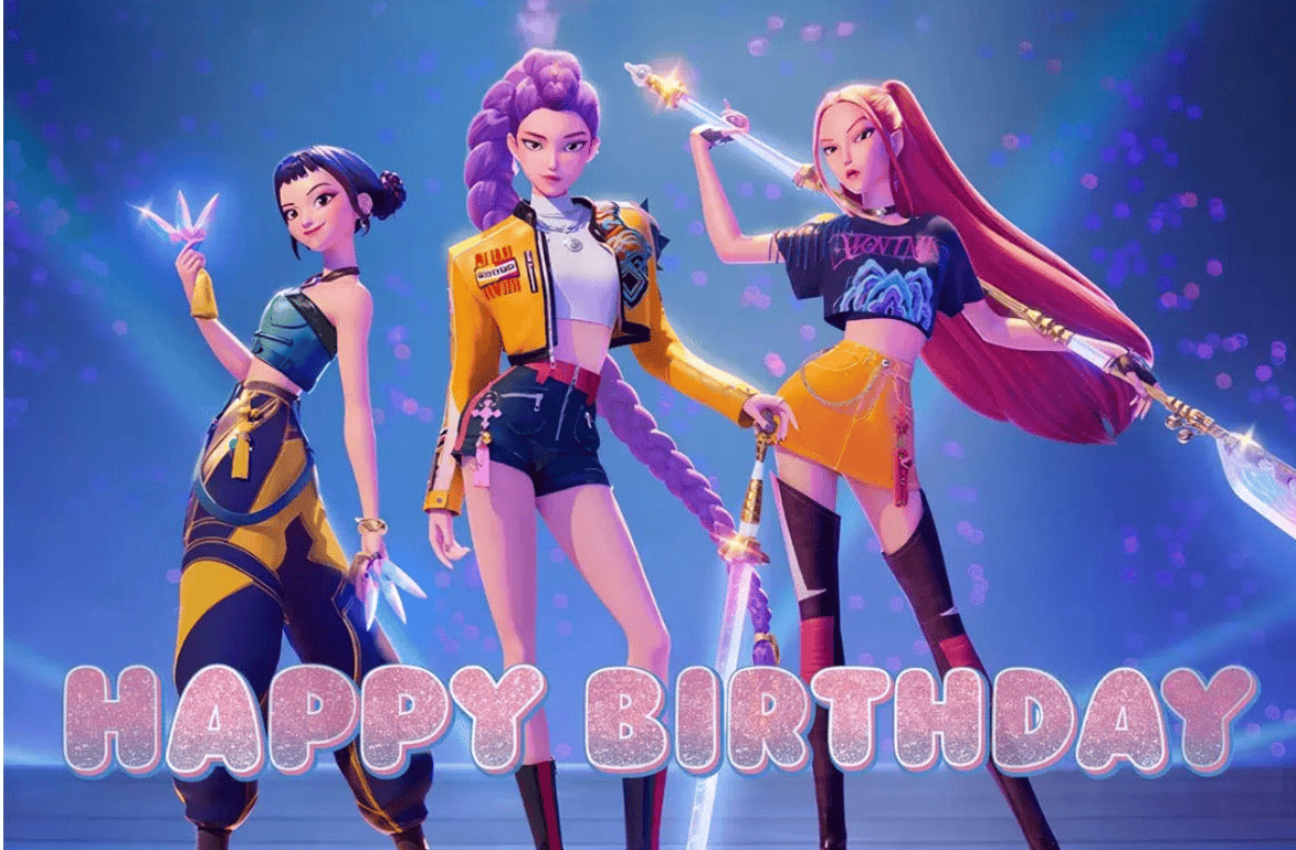 Huntrix Birthday Party Decorations (Style C) – Complete Decoration Set.