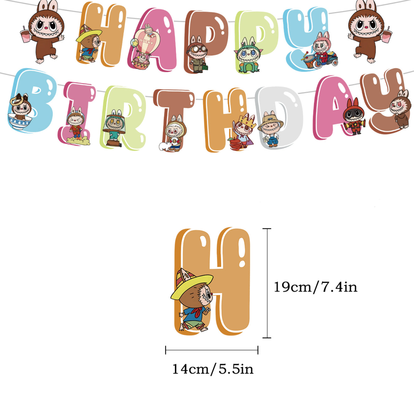 Labubu 01 Birthday Party Decorations – Complete Decoration Set.