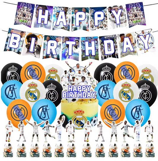 Real Madrid Birthday Party Decorations – Complete Decoration Set.