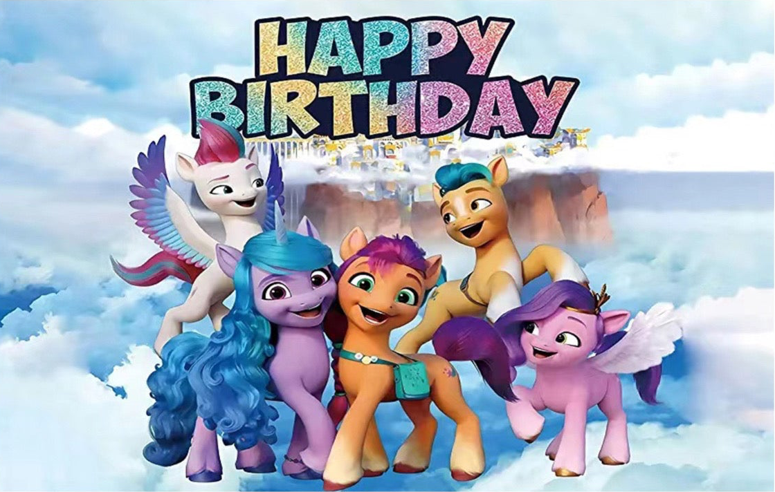 Little Pony Birthday Party Decorations – Complete Decoration Set.