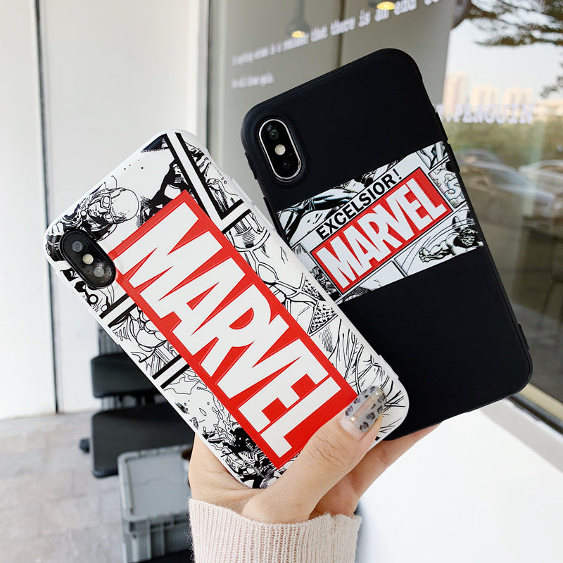 Funda para teléfono con logotipo completo de Marvel