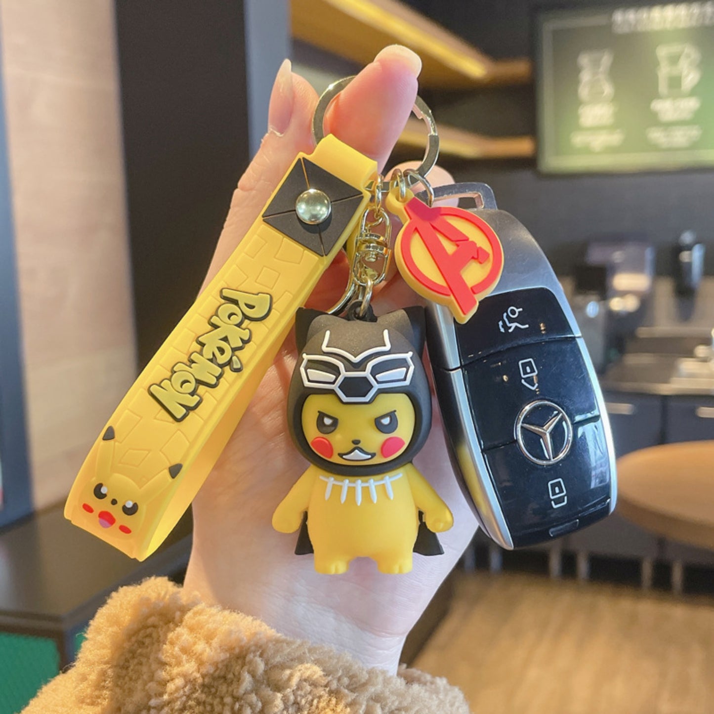 Pikachu Wakanda Keychain