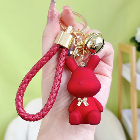 Portachiavi Coniglio Amore Rosso Tocco Vellutato