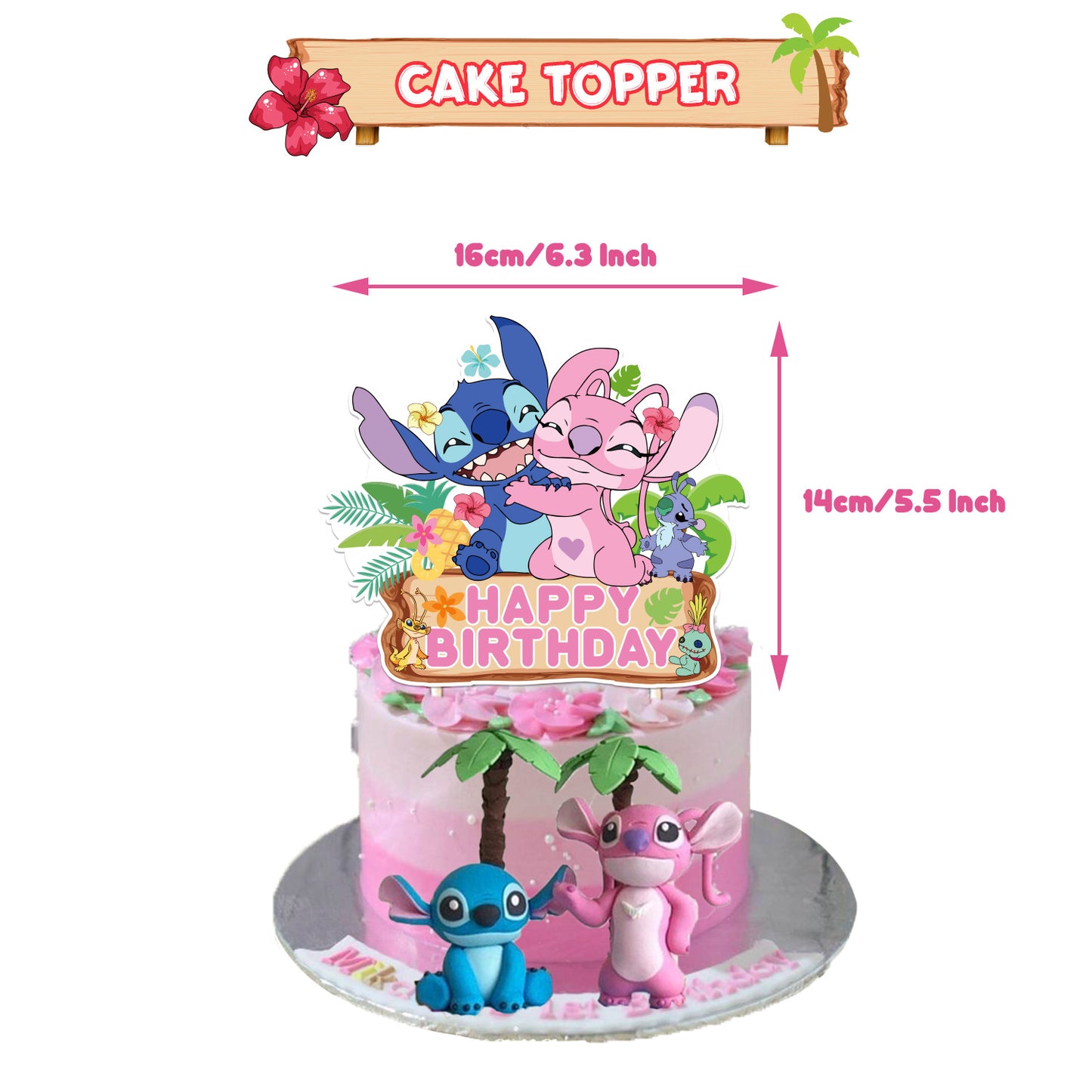 Set per festa di compleanno rosa con Stitch