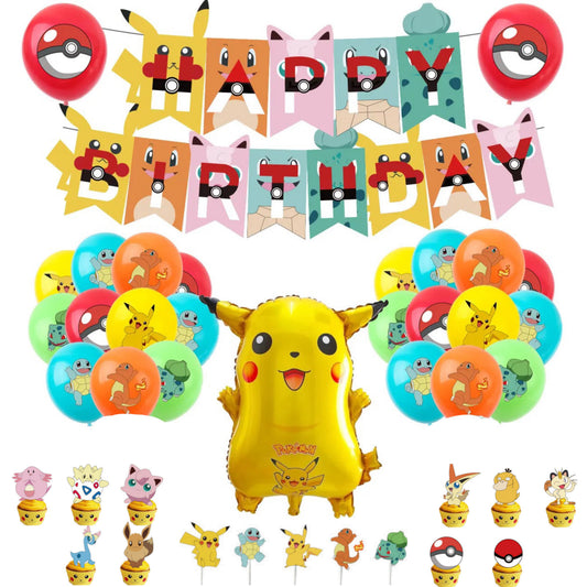 Pokémon (Style A) Birthday Party Decorations – Complete Decoration Set.