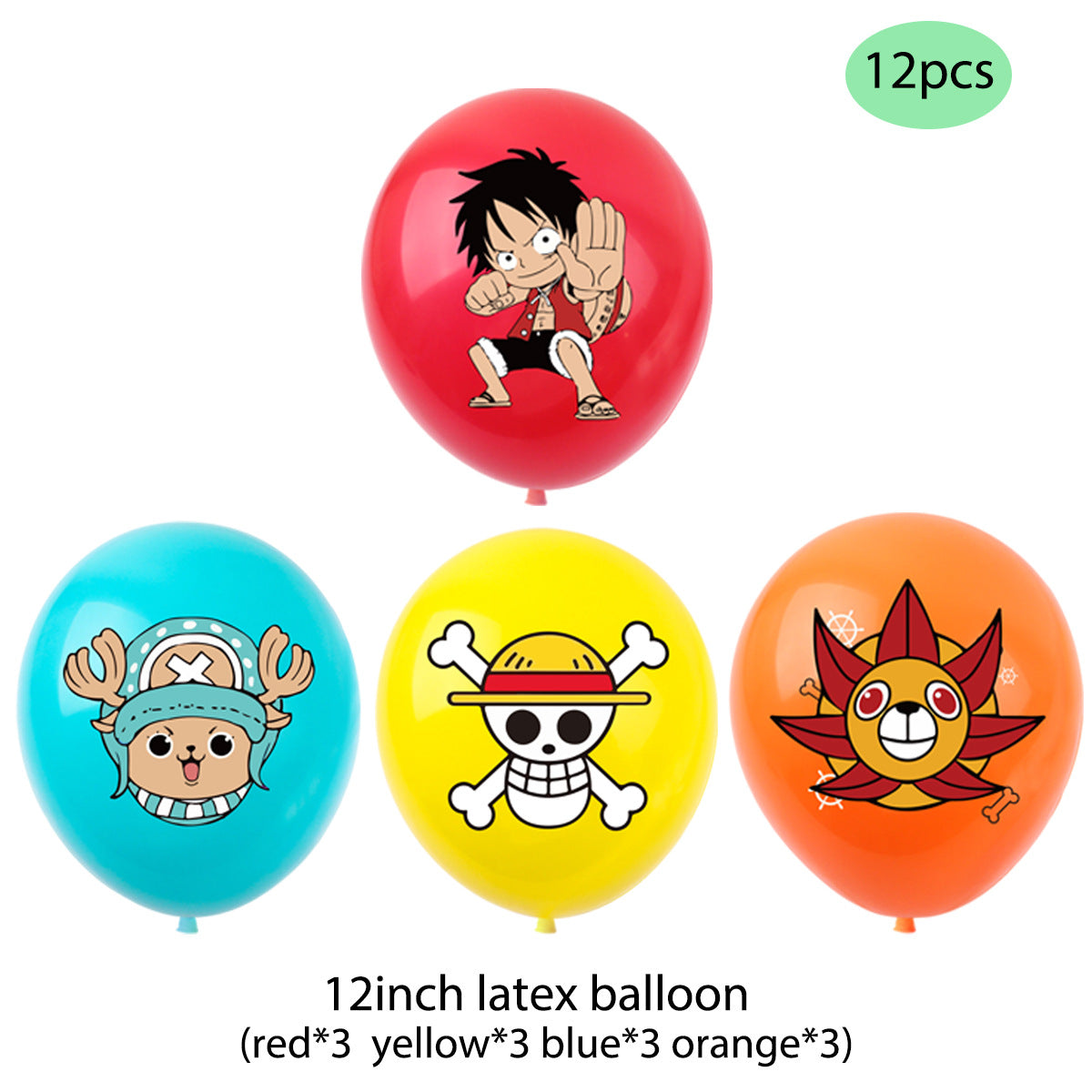 One Piece balloons 20 pieces.