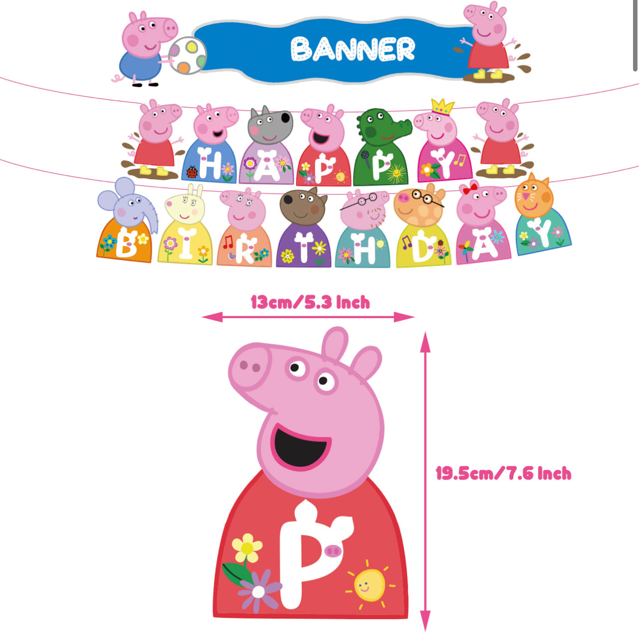 Pepa Pig Birthday party set.