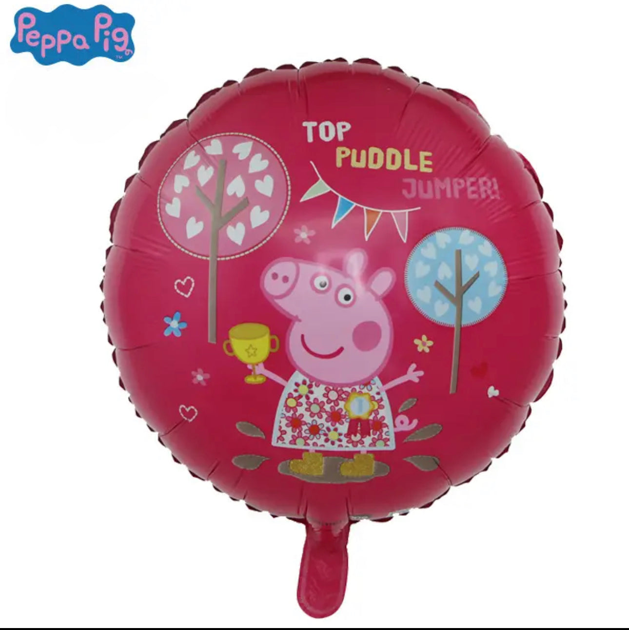 Pepa Pig set of 4 foil balloons.
