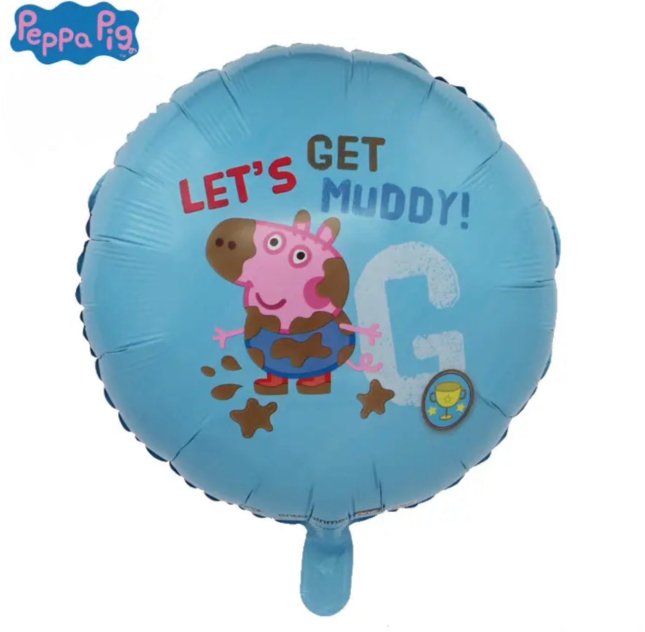 Pepa Pig set of 4 foil balloons.
