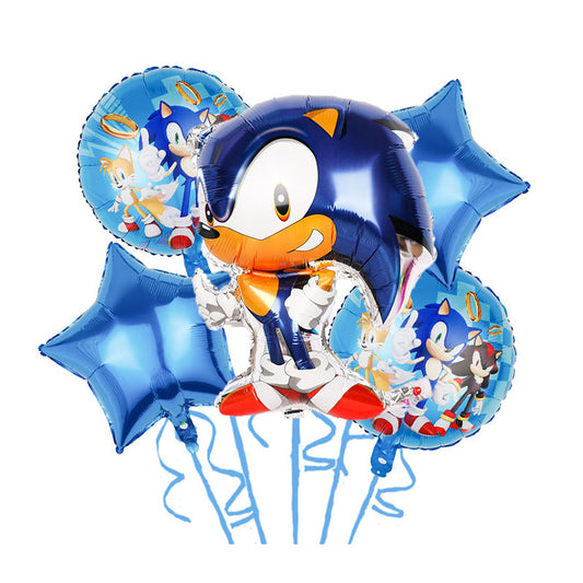 Sonic set of five foil balloons.